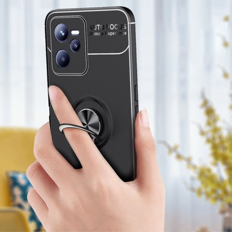 Capa Para Realme C35 Auto Focus Silicone Flexível Com Anel De Metal