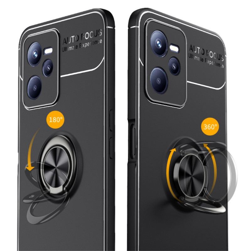 Capa Para Realme C35 Auto Focus Silicone Flexível Com Anel De Metal