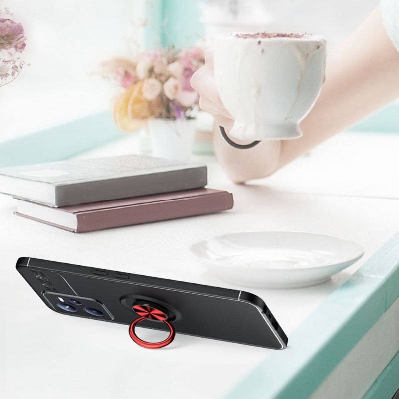 Capa Para Realme C35 Auto Focus Silicone Flexível Com Anel De Metal