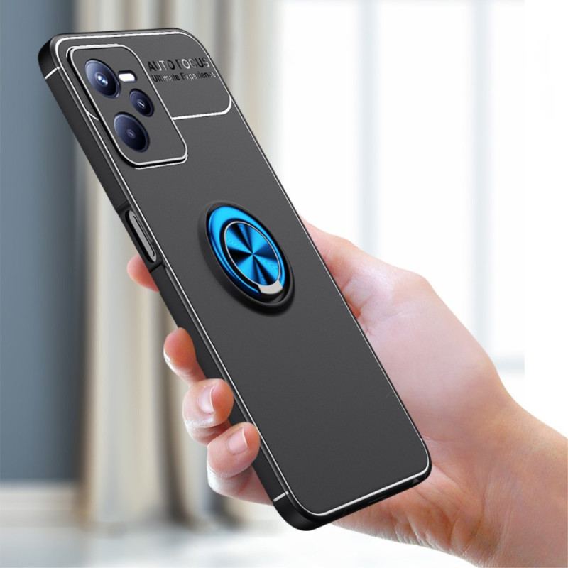 Capa Para Realme C35 Auto Focus Silicone Flexível Com Anel De Metal
