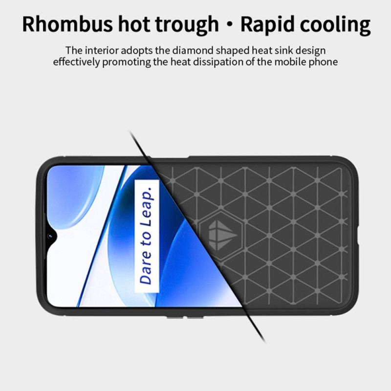 Capa Para Realme C35 Fibra De Carbono Escovada