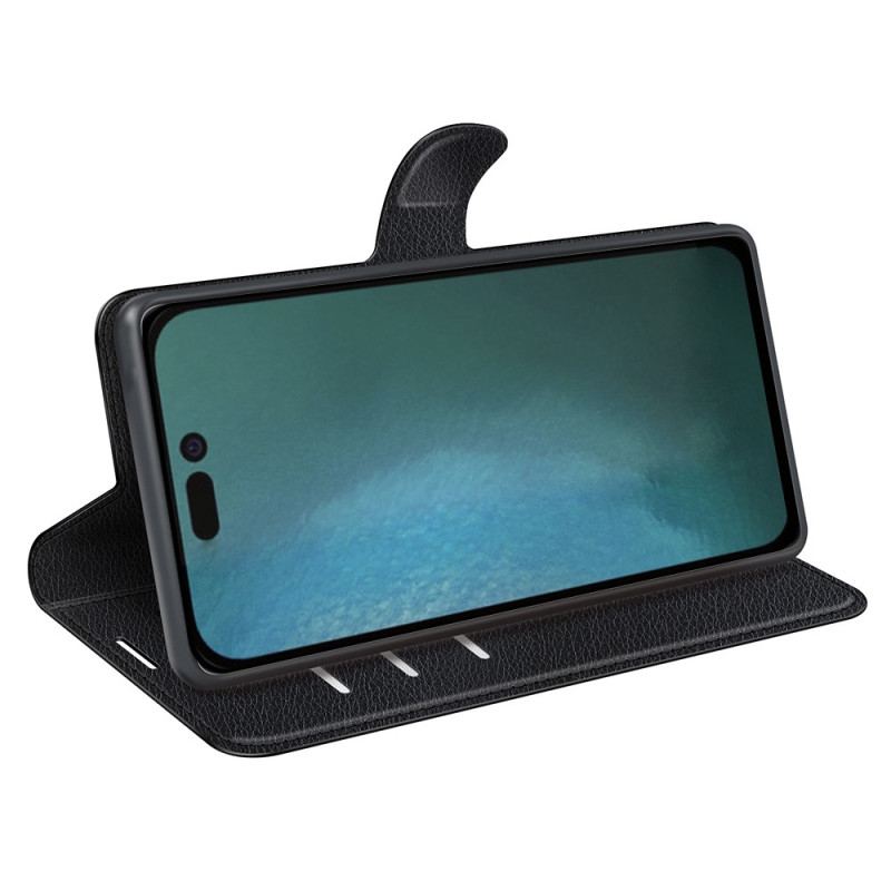 Capa Em Pele Para iPhone 14 Pro Clássico