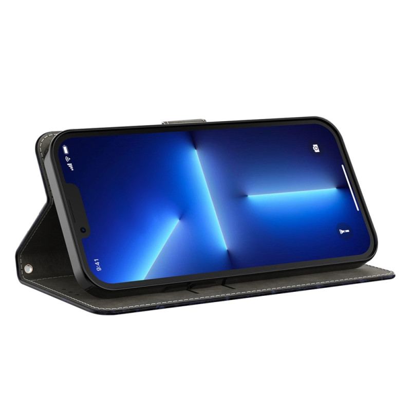 Capa Flip Para iPhone 14 Pro De Cordão Apenas Gatos Tangas