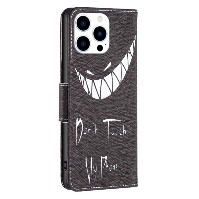 Capa Flip Para iPhone 14 Pro Não Toque No Meu Telefone
