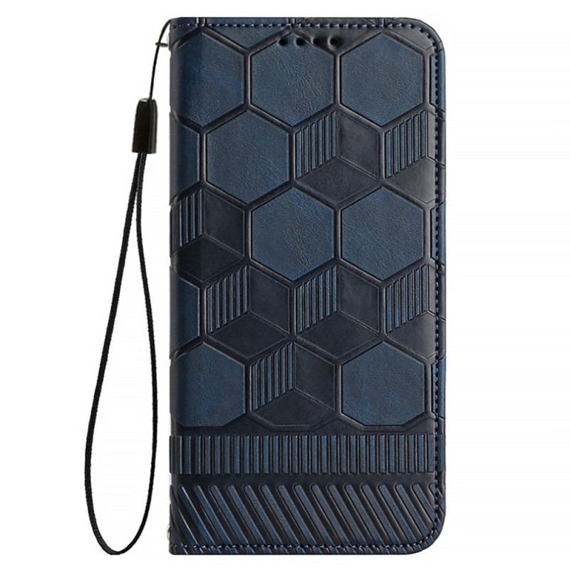 Capa Flip Para iPhone 14 Pro Padrão De Bola De Futebol