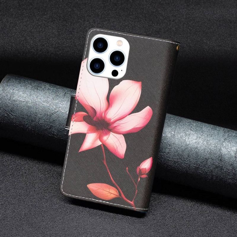 Capa Flip Para iPhone 14 Pro Capa Tipo Carteira Carteira De Flores