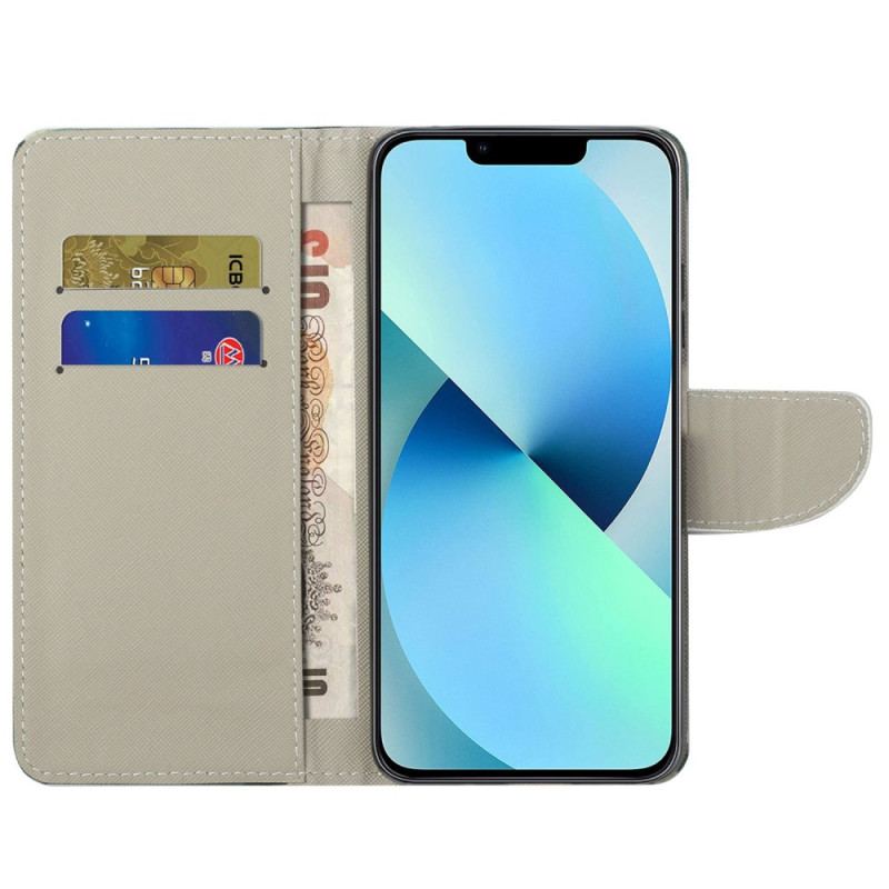 Capa Flip Para iPhone 14 Pro Torre Eiffel Antiga
