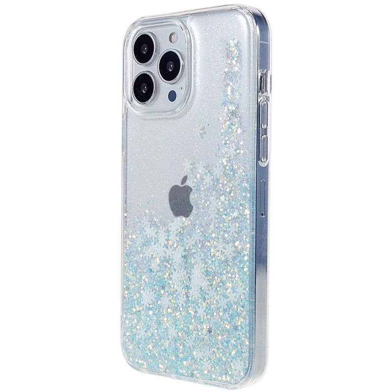 Capa Para iPhone 14 Pro Flocos De Lantejoulas