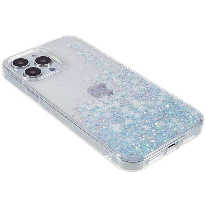 Capa Para iPhone 14 Pro Flocos De Lantejoulas