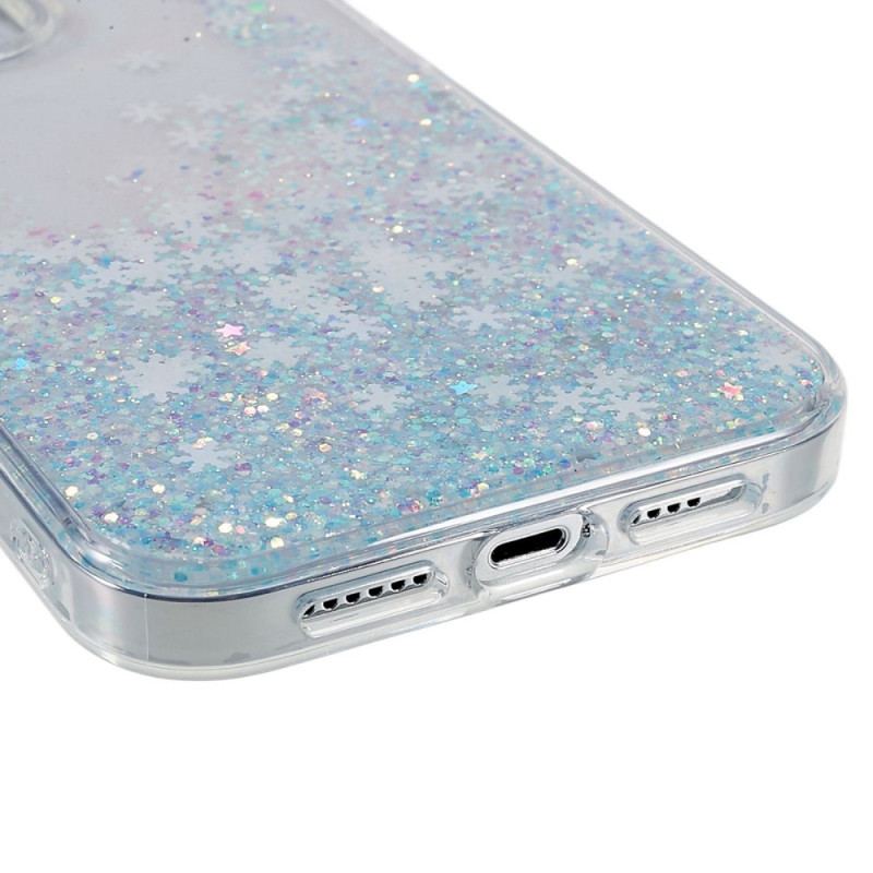 Capa Para iPhone 14 Pro Flocos De Lantejoulas