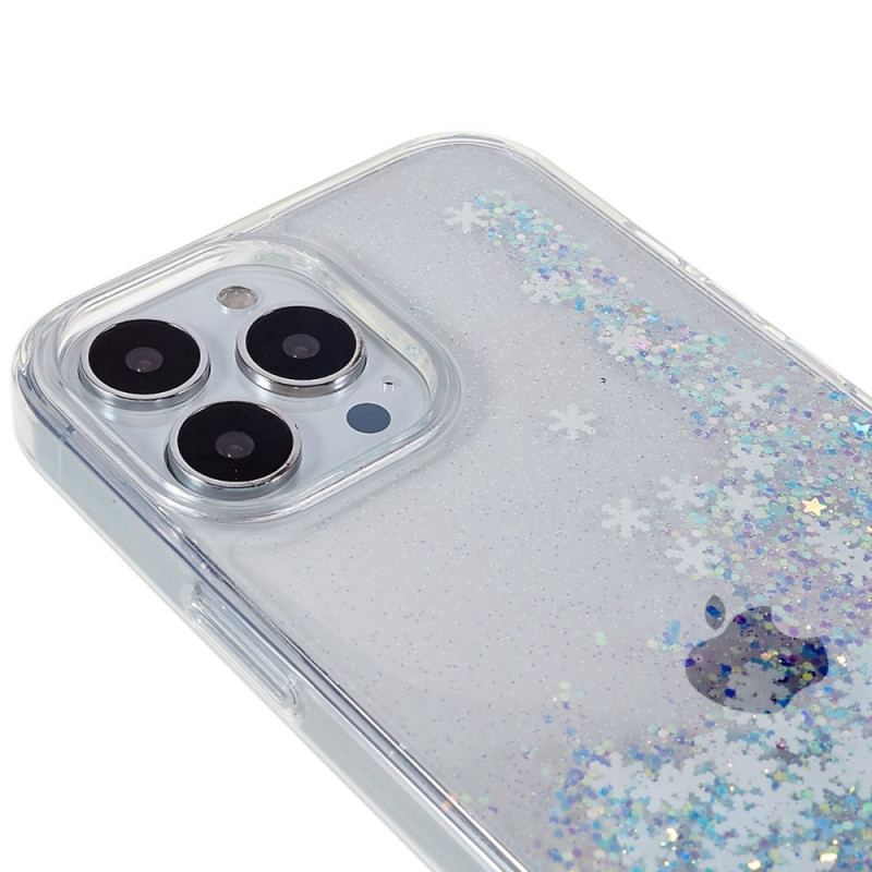 Capa Para iPhone 14 Pro Flocos De Lantejoulas