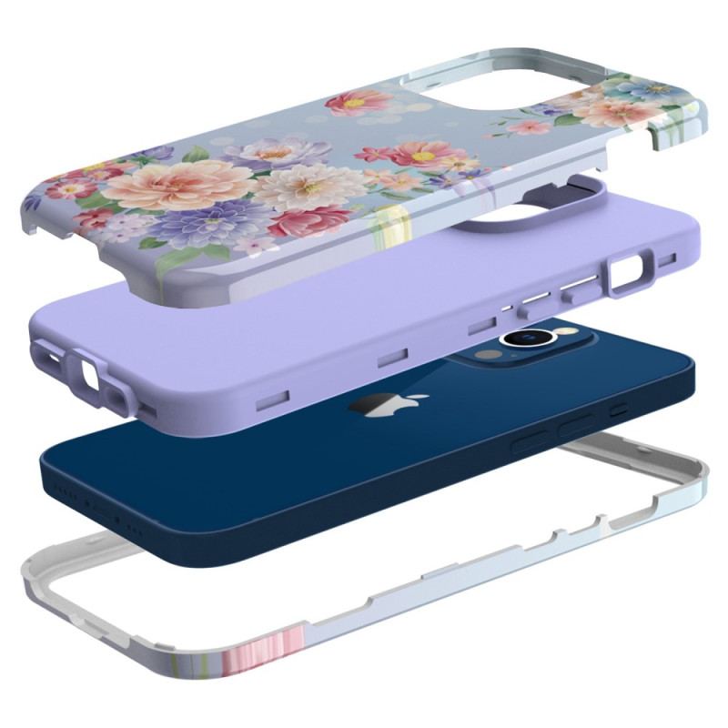 Capa Para iPhone 14 Pro Flores Vintage