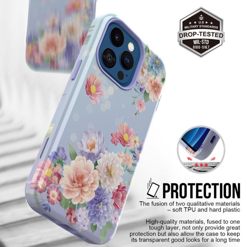 Capa Para iPhone 14 Pro Flores Vintage