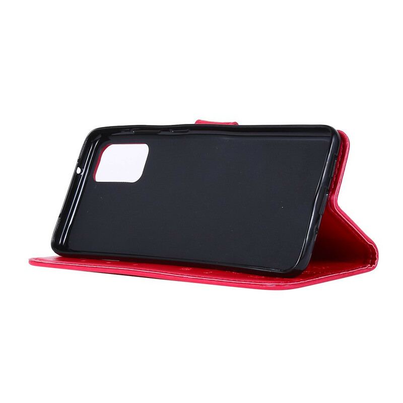 Capa De Couro Para Samsung Galaxy S20 Plus / S20 Plus 5G Borboletas Encantadas