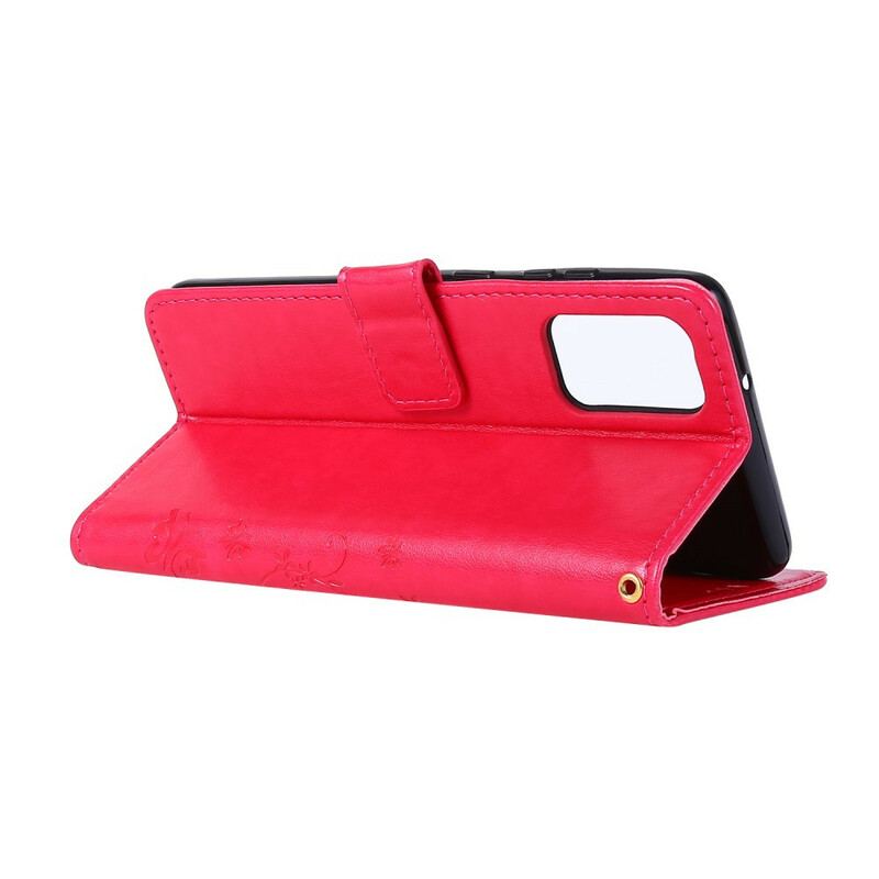Capa De Couro Para Samsung Galaxy S20 Plus / S20 Plus 5G Borboletas Encantadas