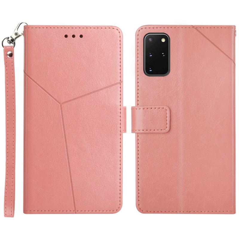 Capa De Couro Para Samsung Galaxy S20 Plus / S20 Plus 5G Estilo Couro Geo Y Design