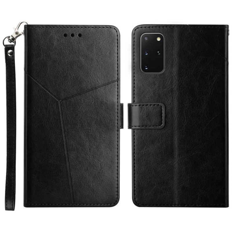 Capa De Couro Para Samsung Galaxy S20 Plus / S20 Plus 5G Estilo Couro Geo Y Design