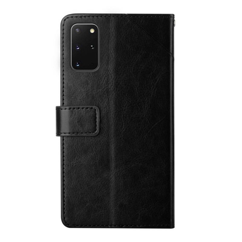 Capa De Couro Para Samsung Galaxy S20 Plus / S20 Plus 5G Estilo Couro Geo Y Design