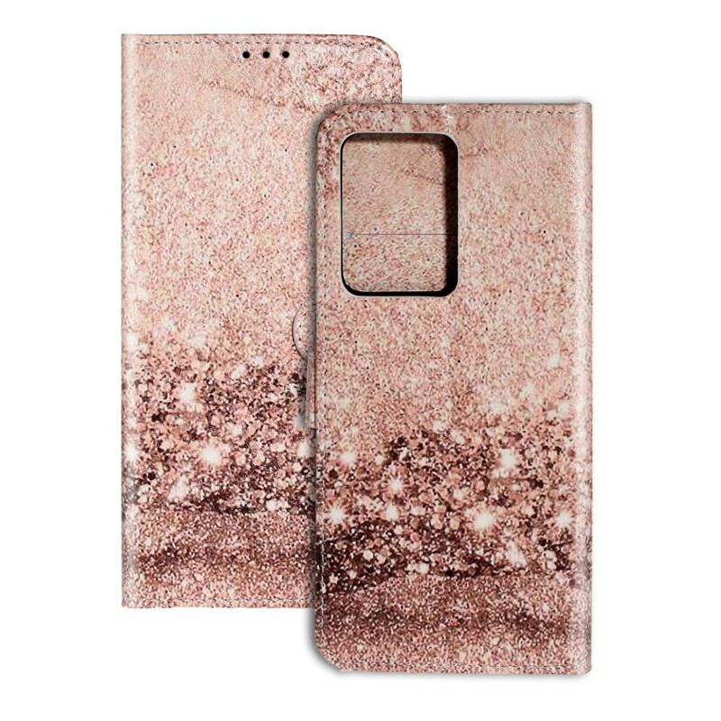 Capa De Couro Para Samsung Galaxy S20 Plus / S20 Plus 5G Lantejoulas De Designer
