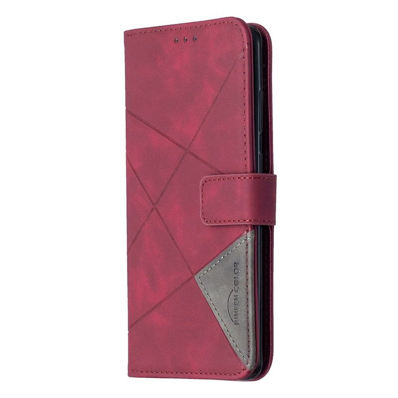 Capa De Couro Para Samsung Galaxy S20 Plus / S20 Plus 5G Triângulos De Cores Binfen
