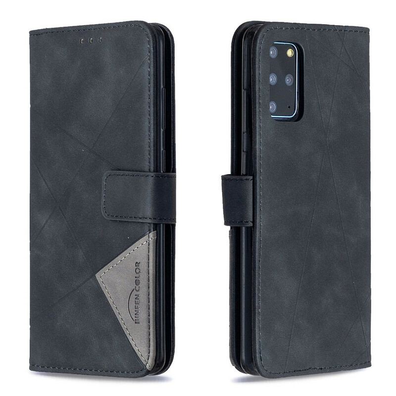 Capa De Couro Para Samsung Galaxy S20 Plus / S20 Plus 5G Triângulos De Cores Binfen