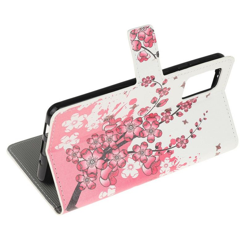 Capa Flip Para Samsung Galaxy S20 Plus / S20 Plus 5G Flores Tropicais