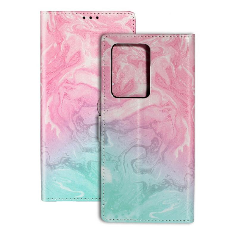 Capa Folio Para Samsung Galaxy S20 Plus / S20 Plus 5G Mármore De Design