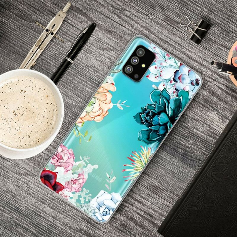 Capa Para Samsung Galaxy S20 Plus / S20 Plus 5G Flores Em Aquarela