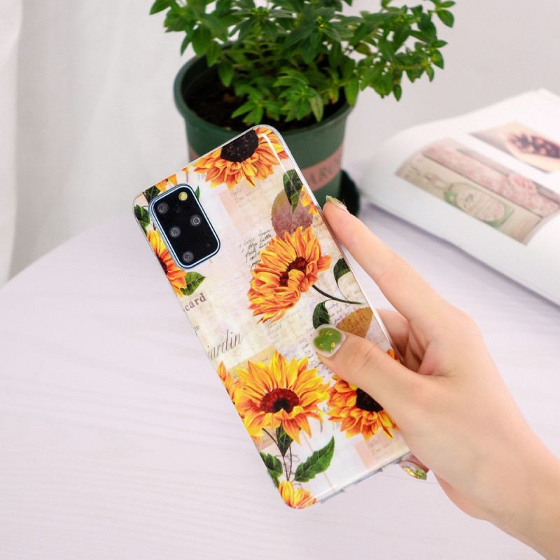 Capa Para Samsung Galaxy S20 Plus / S20 Plus 5G Girassóis Fluorescentes