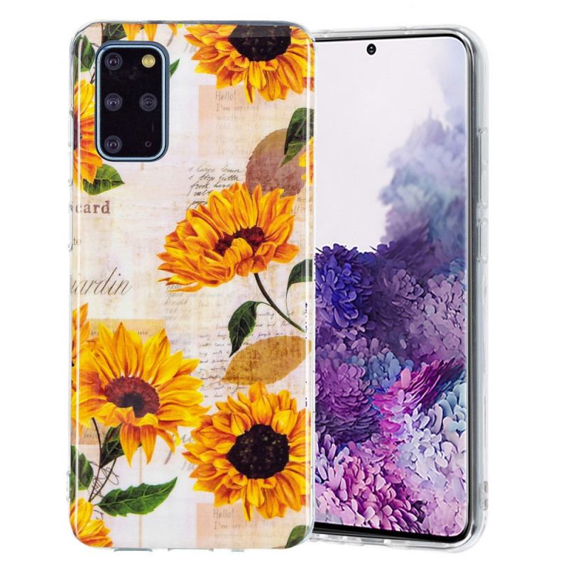 Capa Para Samsung Galaxy S20 Plus / S20 Plus 5G Girassóis Fluorescentes