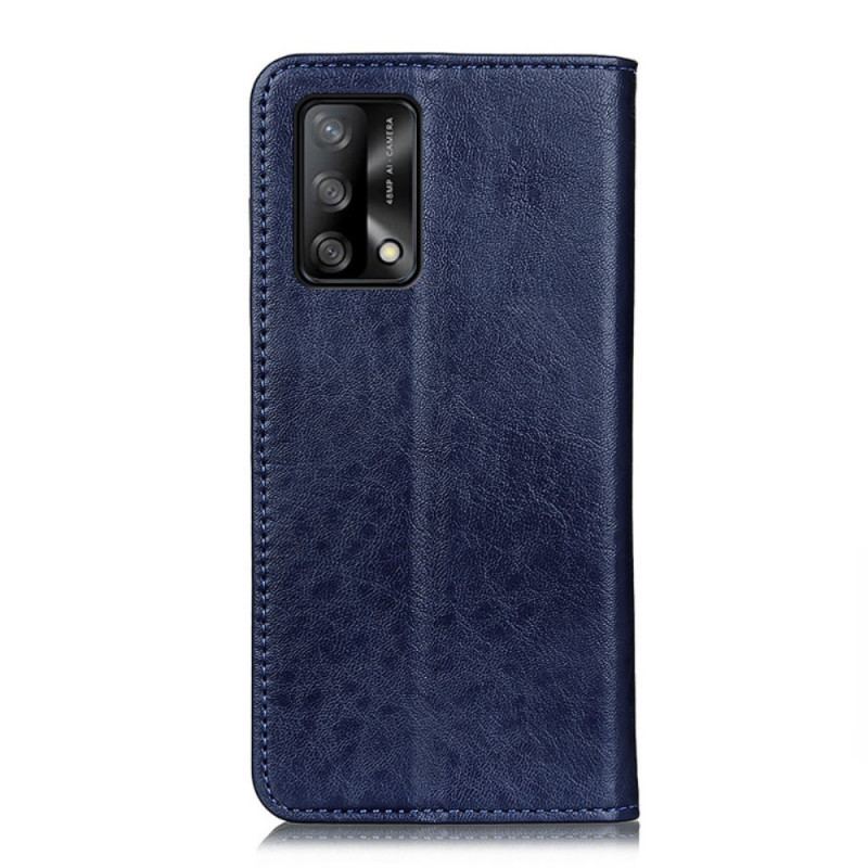 Capa De Celular Para Oppo A74 4G Flip Textura De Couro