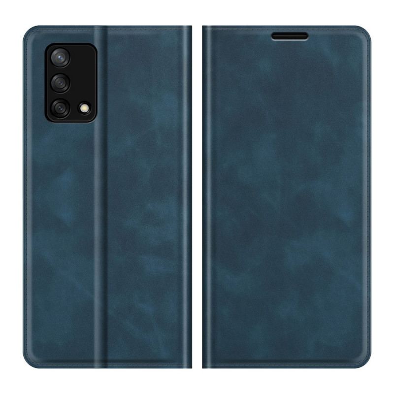 Capa De Celular Para Oppo A74 4G Flip Toque De Pele