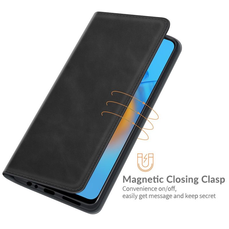Capa De Celular Para Oppo A74 4G Flip Toque De Pele