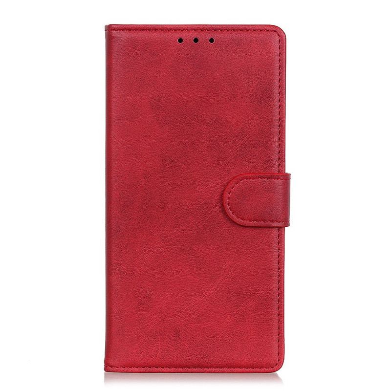 Capa De Couro Para Oppo A74 4G Efeito De Couro Retrô Fosco