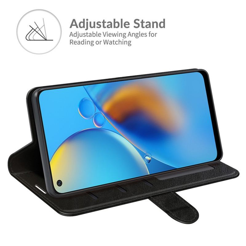 Capa Em Pele Para Oppo A74 4G Couro Ultra Sintético