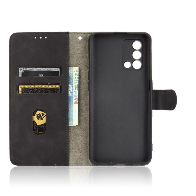 Capa Em Pele Para Oppo A74 4G Toque De Pele Colorida