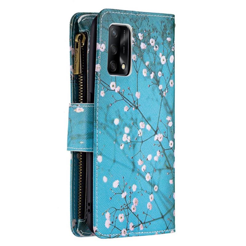 Capa Folio Para Oppo A74 4G Bolso De Árvore Com Zíper