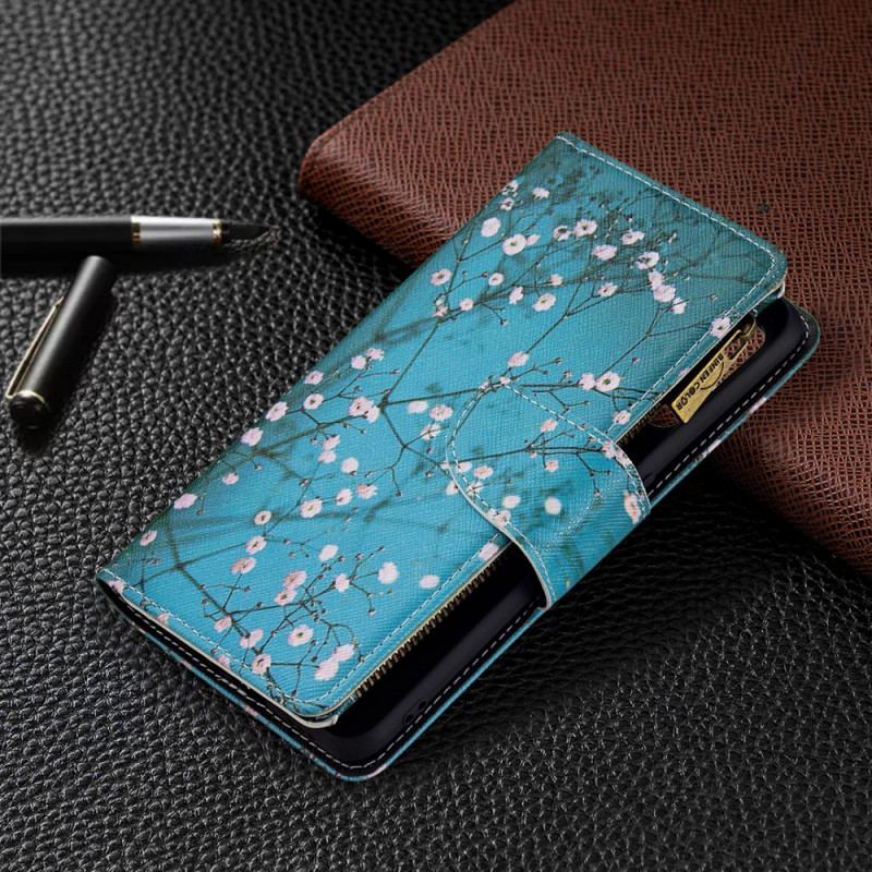 Capa Folio Para Oppo A74 4G Bolso De Árvore Com Zíper