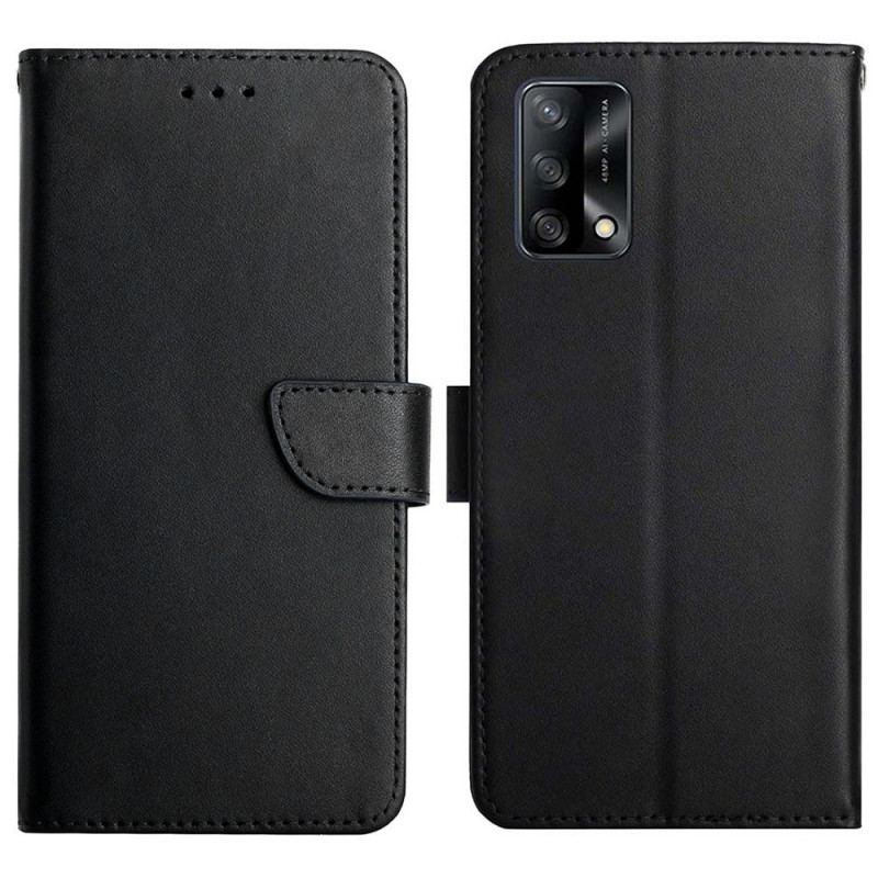 Capa Folio Para Oppo A74 4G Couro Napa Genuíno