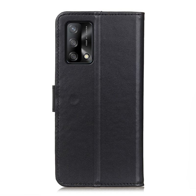 Capa Folio Para Oppo A74 4G Couro Sintético Liso