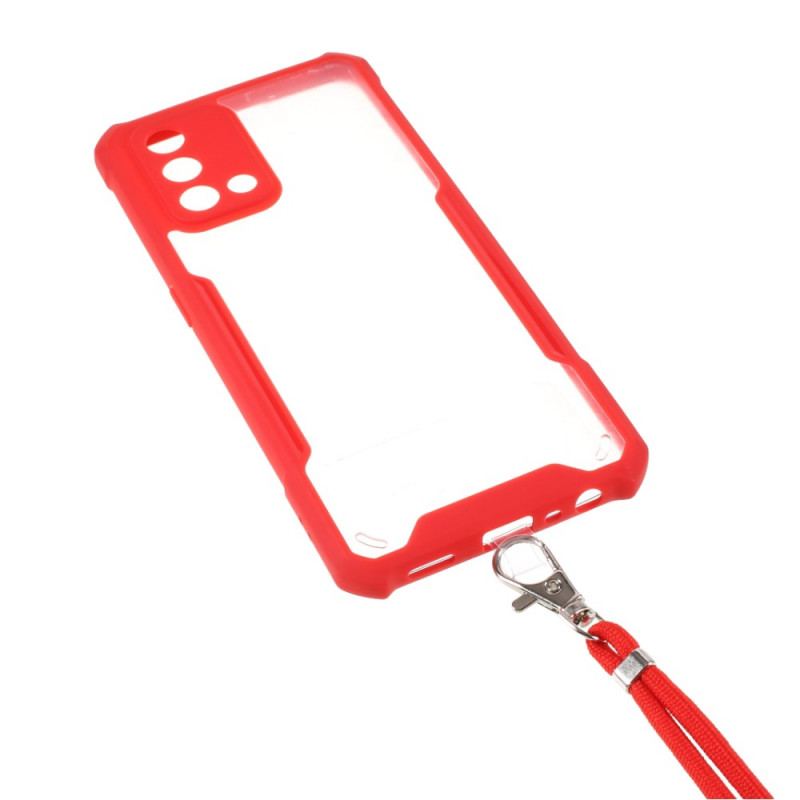 Capa Para Oppo A74 4G Híbrido Com Cordão Colorido