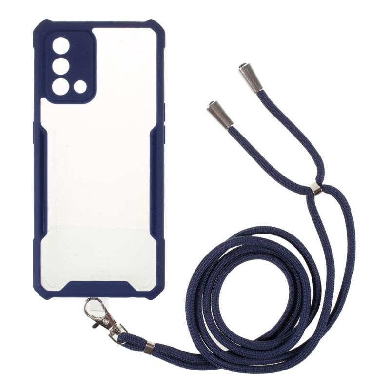 Capa Para Oppo A74 4G Híbrido Com Cordão Colorido