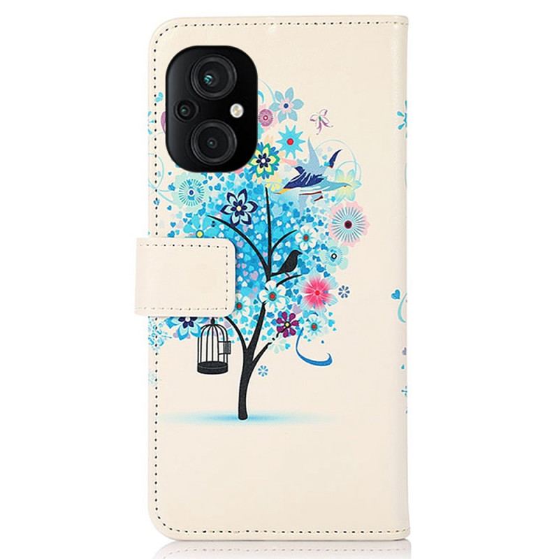 Capa Flip Para Poco M4 5G Árvore Florida