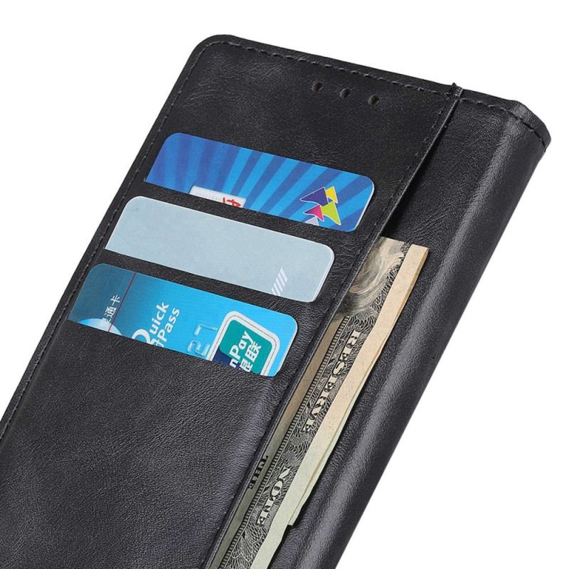 Capa Flip Para Poco M4 5G Botão Magnético De Couro Falso