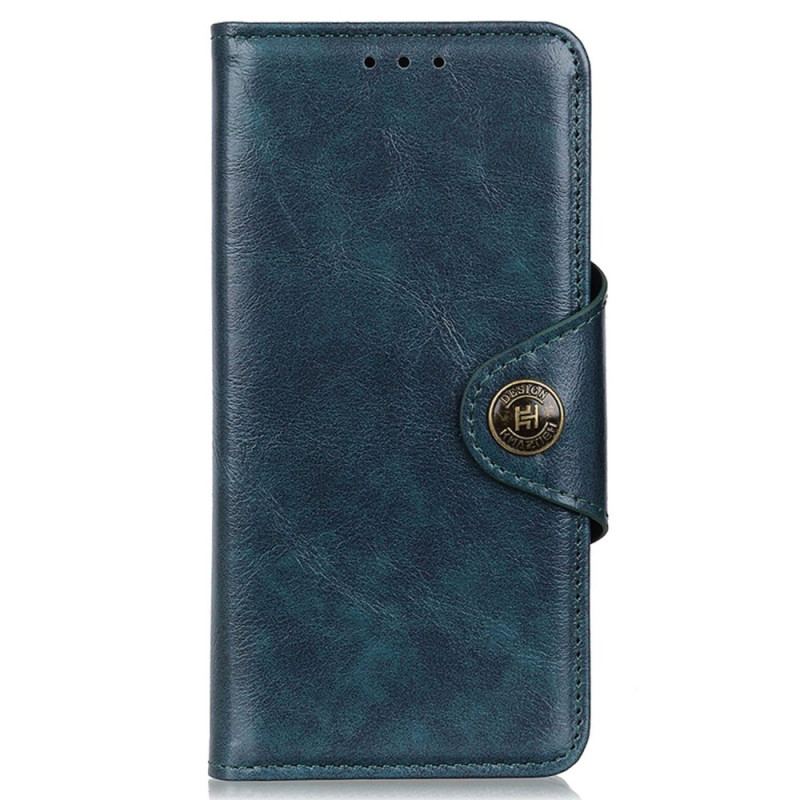 Capa Flip Para Poco M4 5G Couro Envernizado Sintético Com Botão Magnético