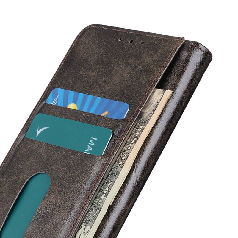 Capa Flip Para Poco M4 5G Couro Envernizado Sintético Com Botão Magnético