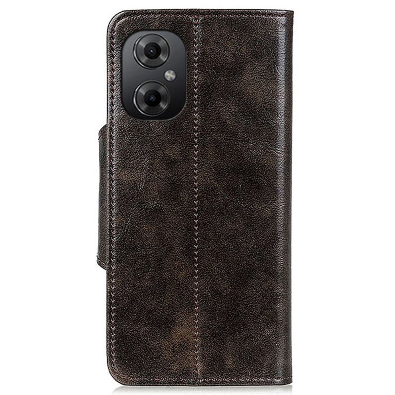 Capa Flip Para Poco M4 5G Couro Envernizado Sintético Com Botão Magnético