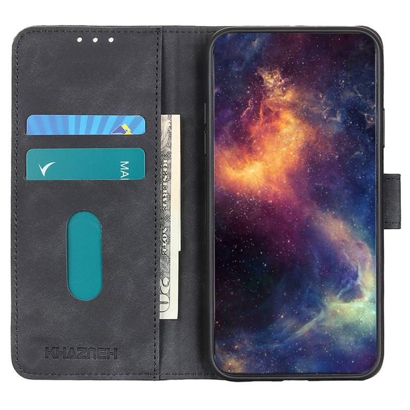 Capa Flip Para Poco M4 5G Khazneh Efeito Couro