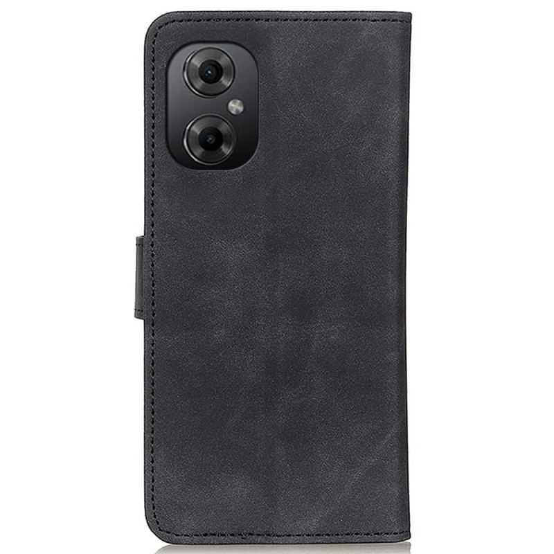 Capa Flip Para Poco M4 5G Khazneh Efeito Couro