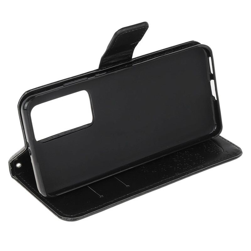 Capa De Couro Para Xiaomi Mi 10T / 10T Pro De Cordão Tanga E Corujas